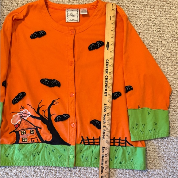 Orange and Green Halloween Sleeve Shirt - Picture 4 of 5